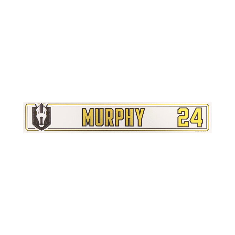 24 ryan murphy game used inaugural season locker nameplate 956