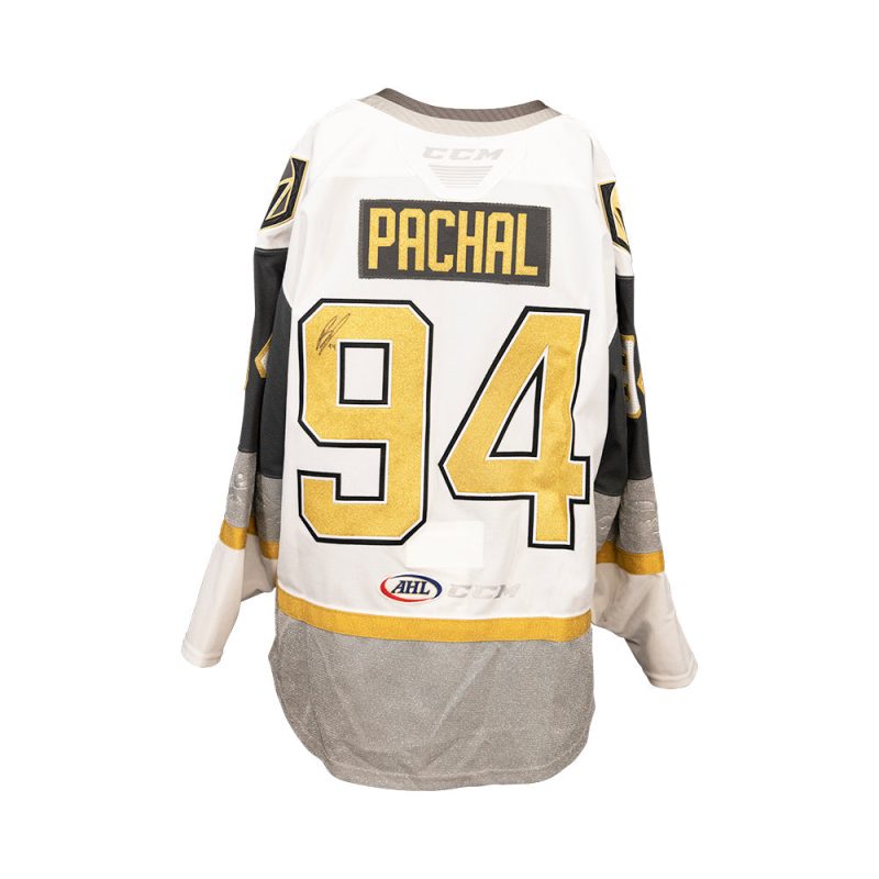 94 brayden pachal game worn signed white jersey 419