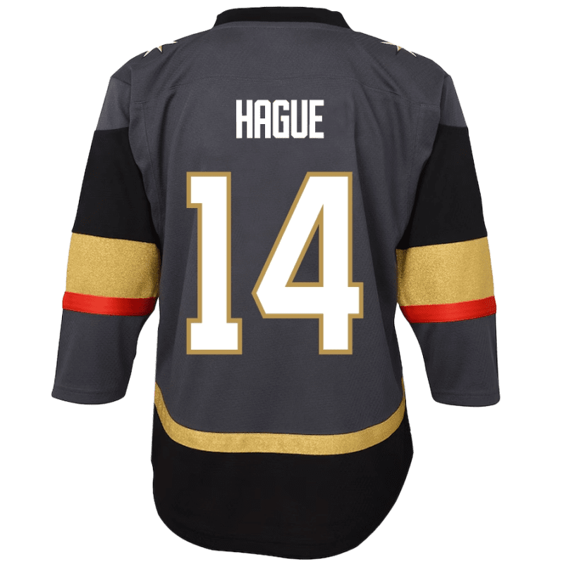 VGK Fanatics Breakaway Youth Gray Hague Jersey Back