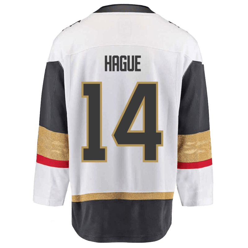 VGK Fanatics Breakaway Youth White Hague Jersey Back