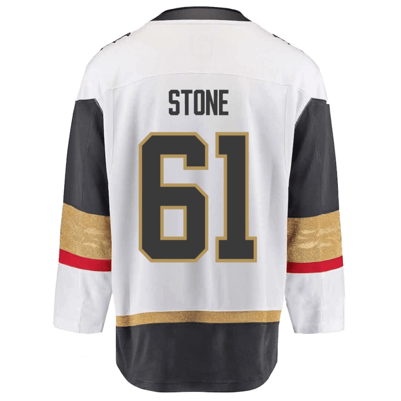 VGK Fanatics Breakaway Youth White Stone Jersey Back