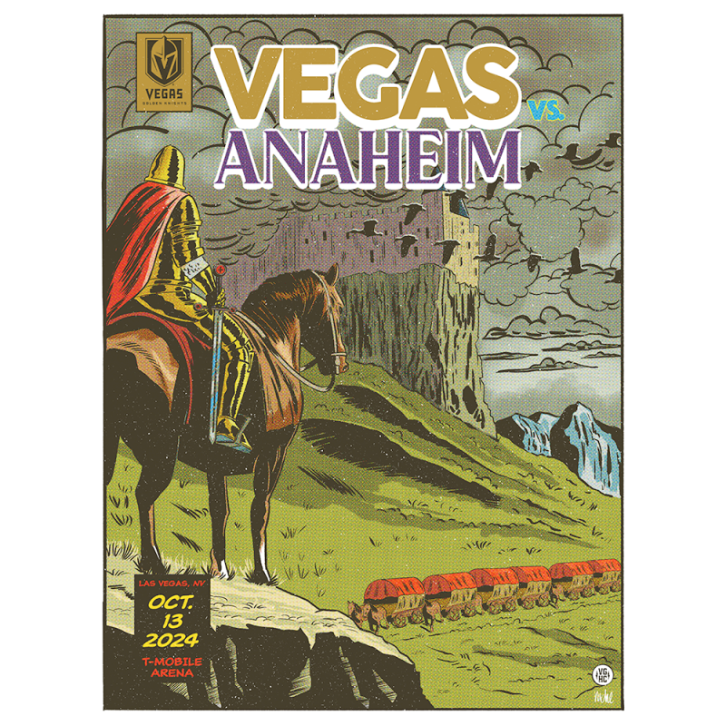 ana vs vgk game knight poster 10 13 2024 decor 747