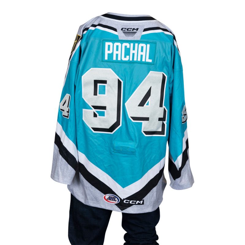 game issued 94 brayden pachal 2023 2024 thunder knight jersey 356 714