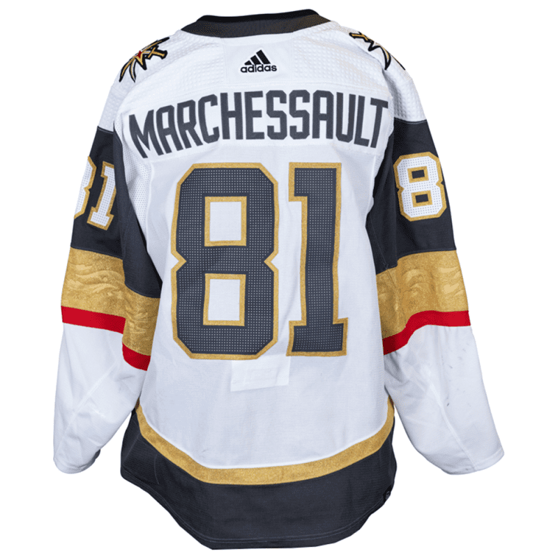 game worn 81 jonathan marchessault 2023 2024 stanley cup playoff jersey 16860 406