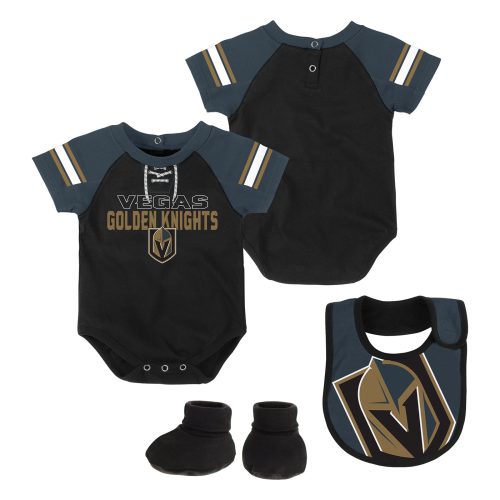 Vegas Golden Knights Infant Little Man Creeper Bib & Booties Set