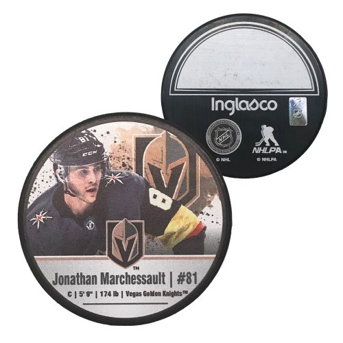 vegas golden knights inglasco jonathan marchessault 81 souvenir puck 349