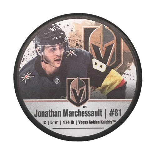 vegas golden knights inglasco jonathan marchessault 81 souvenir puck 600