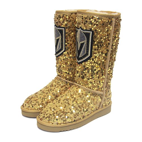 vegas golden knights knee high sequin boots 704