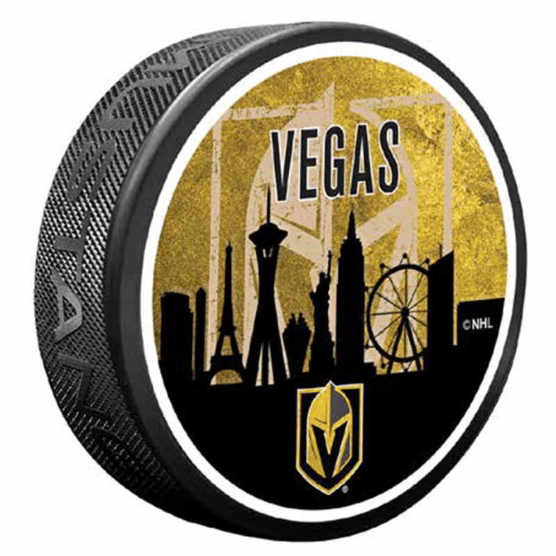 vegas golden knights skyline puck team each 123