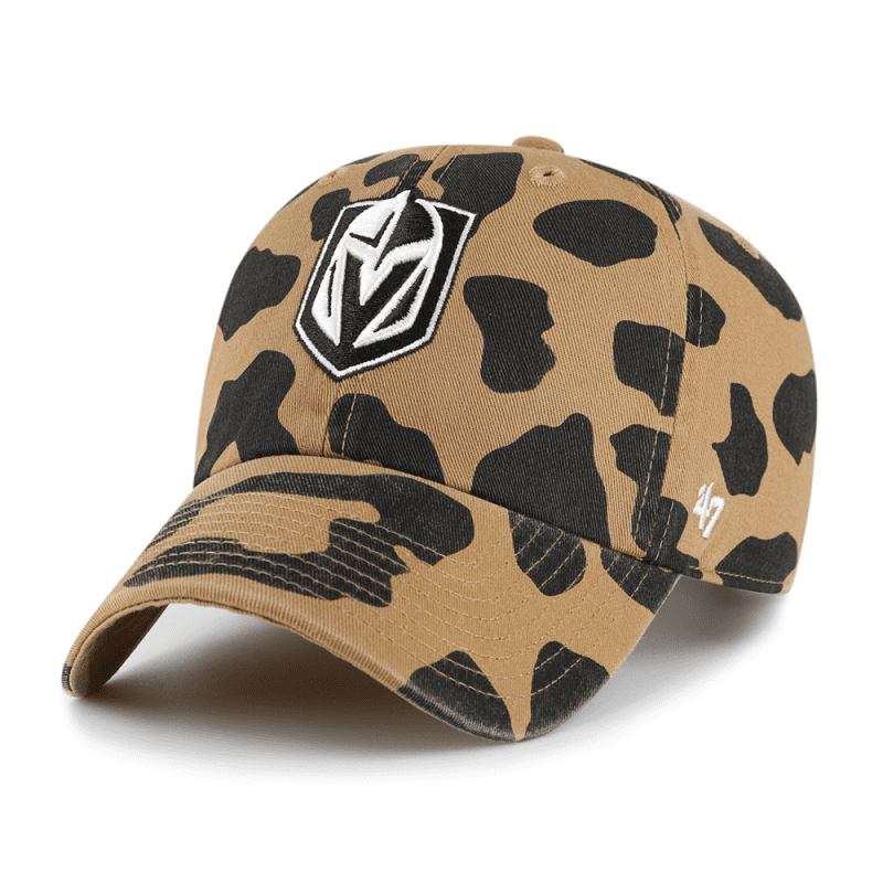 vegas golden knights womens rosette clean up cap tan osfm headwear 943