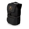 Black backpack cooler featuring Vegas Golden Knights logo on front pocket